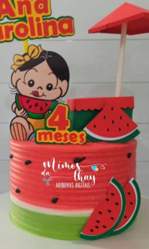 Arquivo de Corte: Topo de Bolo Magali Baby + Carrinho 3d 006