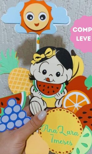 Arquivo de Corte Topo de Bolo Magali com Frutinhas Camadas