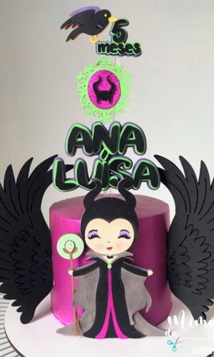 Arquivo de Corte: Topo de Bolo Malévola Cute 002