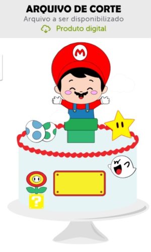 Arquivo de Corte Topo de Bolo Mario Bebê