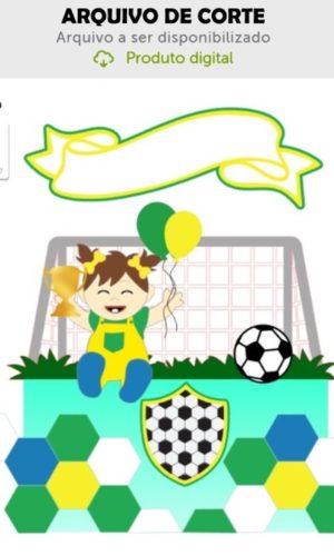 Arquivo de Corte Topo de Bolo Menina Bebê Copa