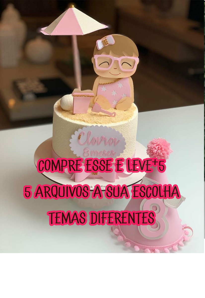 Arquivo de Corte Topo de Bolo Menina Charmozinha