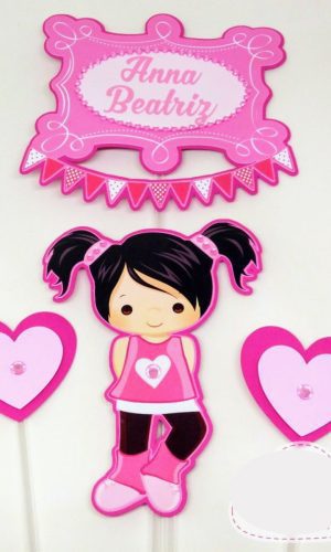 Arquivo de corte topo de bolo menina cute
