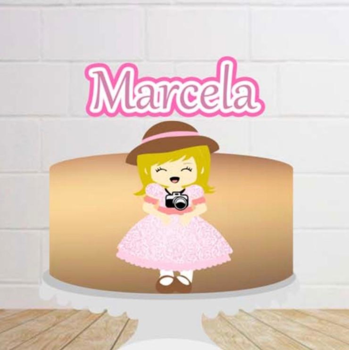 Arquivo de Corte Topo de Bolo Menina Fotografa