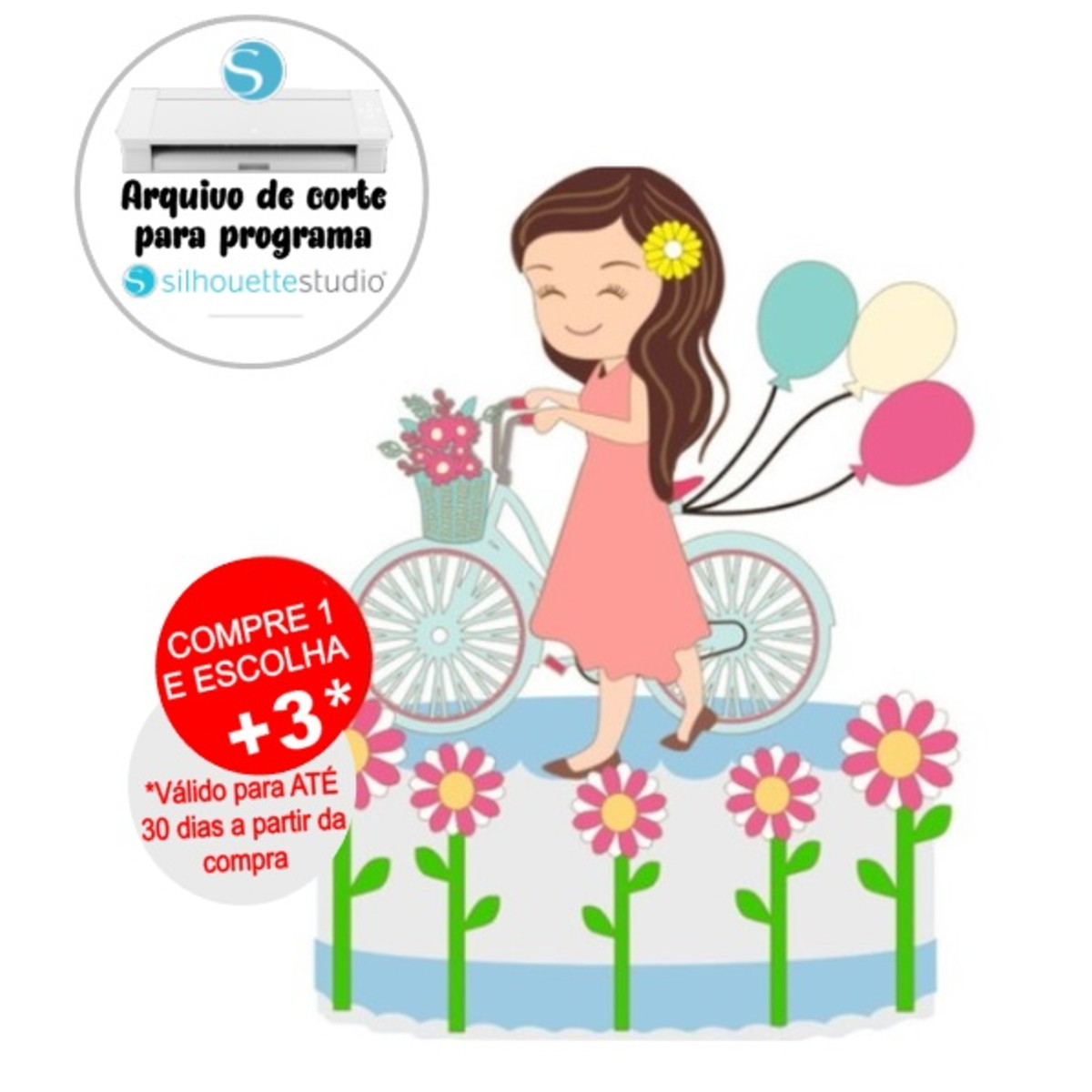 Arquivo De Corte Topo De Bolo Menina