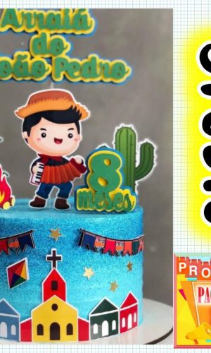 Arquivo de corte topo de bolo menino Sanfoneiro junino
