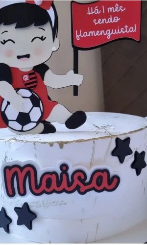 Arquivo de Corte - Topo de Bolo Mesversário Futebol