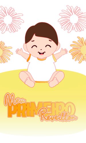 Arquivo de Corte: Topo de Bolo Meu 1º Ano Novo Baby 032