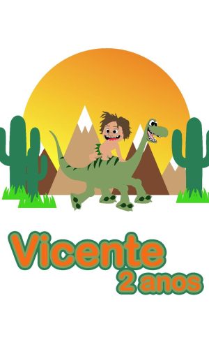 Arquivo de Corte Topo de Bolo Meu amigo Dinossauro *Studio