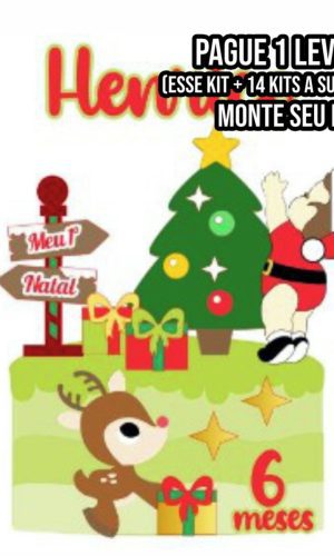 Arquivo de Corte Topo de Bolo Meu Primeiro Natal 2