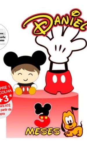 Arquivo de Corte Topo de Bolo Mickey Baby