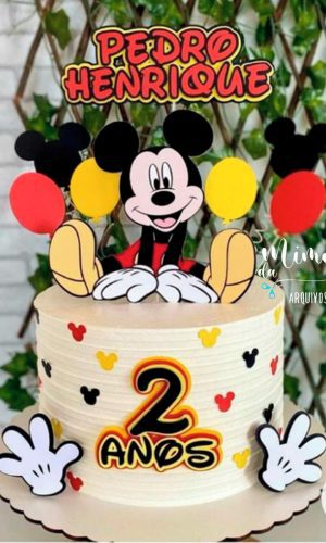 Arquivo de Corte: Topo de Bolo Mickey Camadas 008