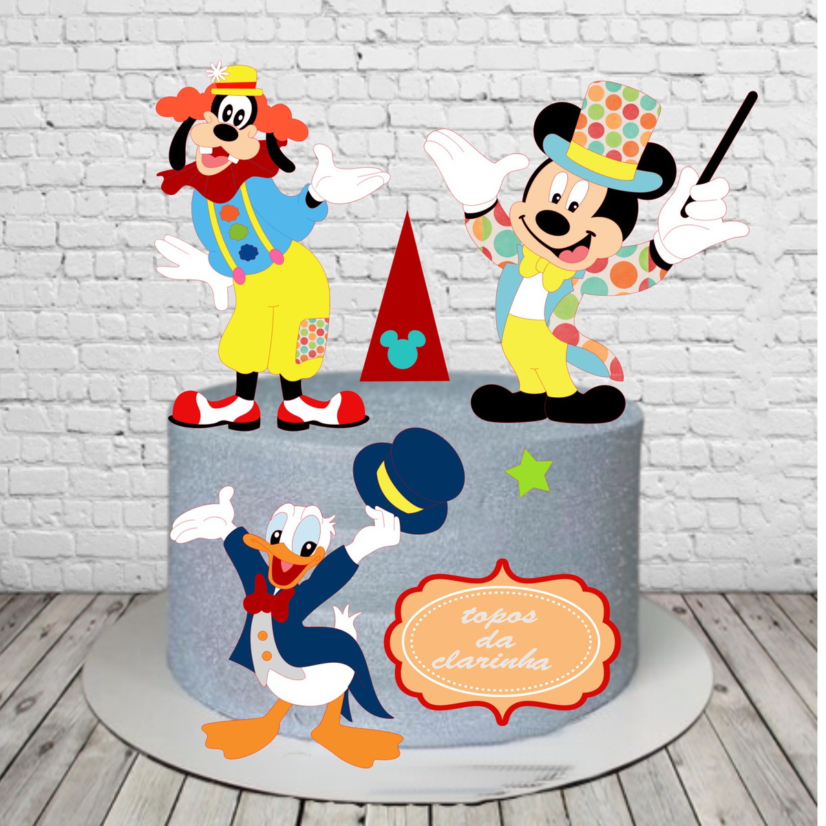 Arquivo de Corte Topo de Bolo Mickey Circo Camada