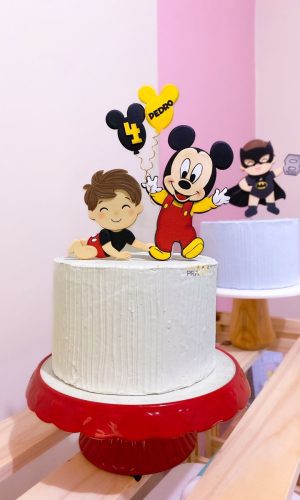 Arquivo de Corte Topo de Bolo Mickey e Menino Bebe