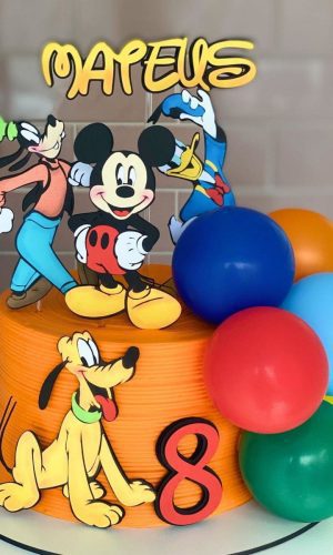 Arquivo de corte topo de bolo Mickey e sua turma