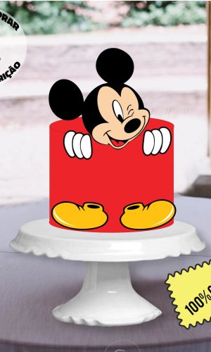 Arquivo de Corte Topo de Bolo Mickey em Camadas