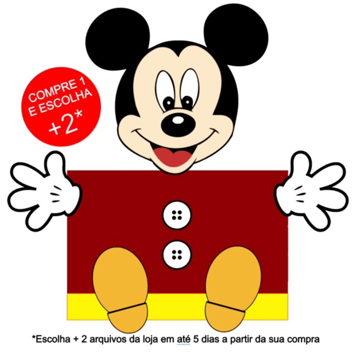 Arquivo de Corte Topo de Bolo Mickey mouse