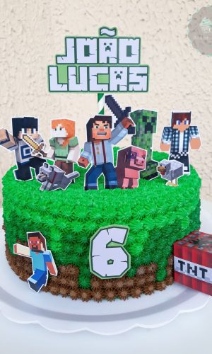 Arquivo Digital Topo de Bolo Minecraft #1