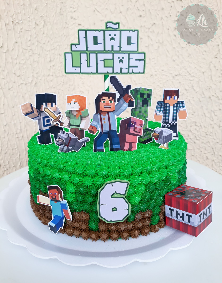 Arquivo Digital Topo de Bolo Minecraft #1