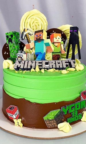 Arquivo de corte topo de bolo minecraft 2x1