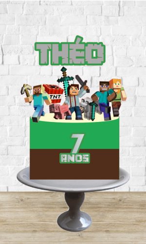 Arquivo de Corte Topo de Bolo Minecraft 3