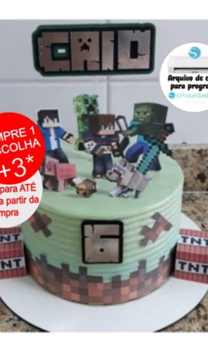 Arquivo de Corte Topo de Bolo Minecraft