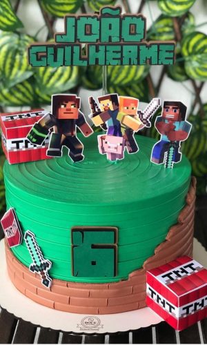 Arquivo de corte topo de bolo Minecraft
