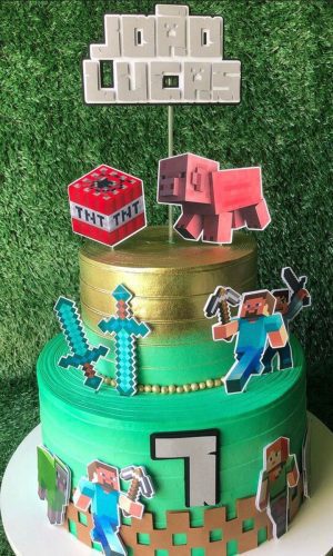 Arquivo de corte topo de bolo MINECRAFT