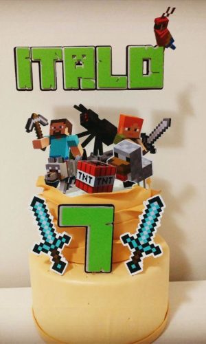 Arquivo de corte topo de bolo Minecraft