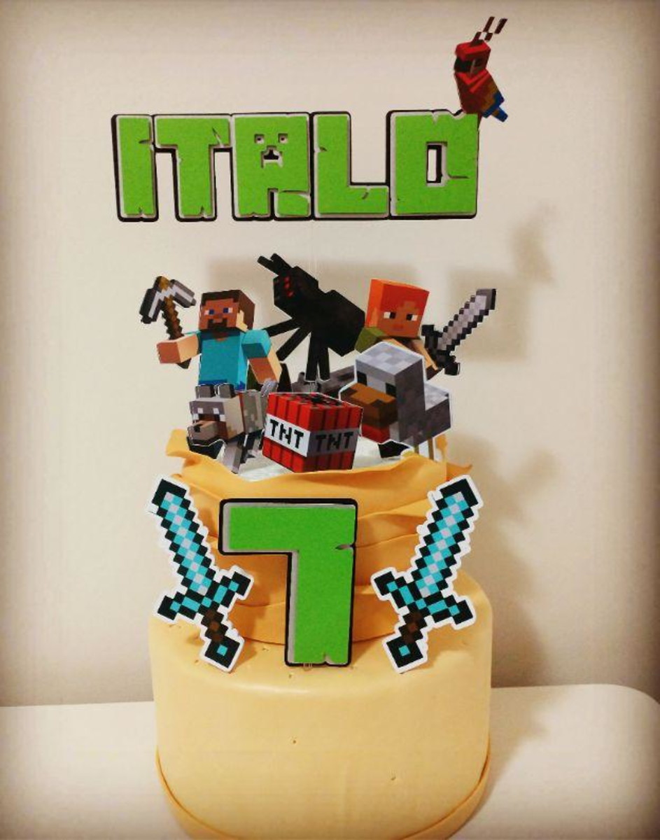 Arquivo de corte topo de bolo Minecraft