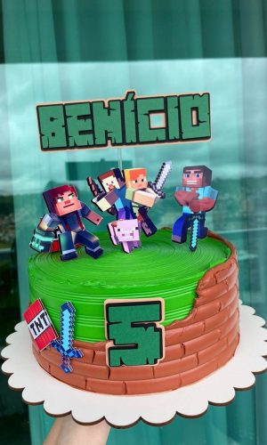 Arquivo de corte topo de bolo Minecraft
