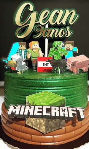 Arquivo de corte Topo de bolo Minecraft