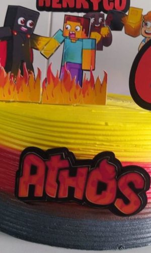 Arquivo de Corte Topo de Bolo Minecraft Athos
