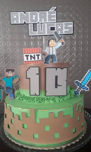 Arquivo de corte topo de bolo Minecraft