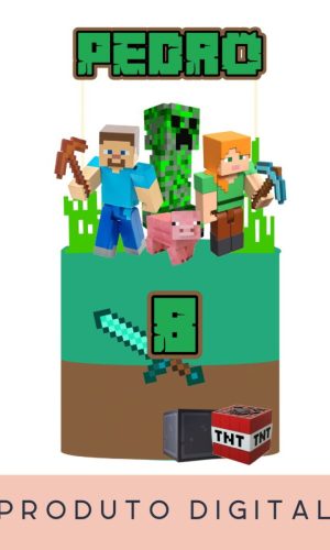 Arquivo de Corte Topo de Bolo Minecraft