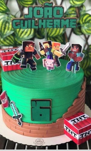 Arquivo de Corte Topo de Bolo Minecraft Csv597