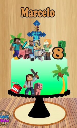 Arquivo de Corte Topo de Bolo Minecraft