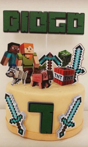 Arquivo de corte topo de bolo Minecraft