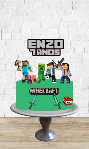 Arquivo de Corte Topo de Bolo Minecraft Personagens