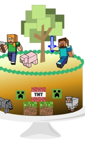 Arquivo de Corte Topo de Bolo Minecraft