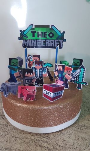 Arquivo de corte topo de bolo Minecraft