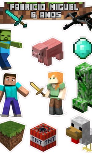 Arquivo de corte topo de bolo Minecraft