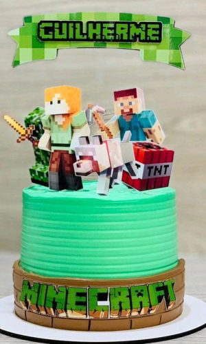 Arquivo de corte topo de Bolo Minecraft