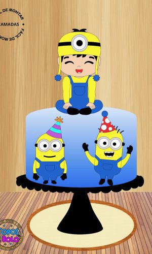 Arquivo de Corte Topo de Bolo Minion Baby