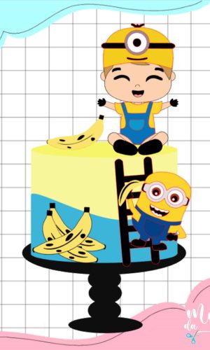 Arquivo de Corte: Topo de Bolo Minions Baby 003
