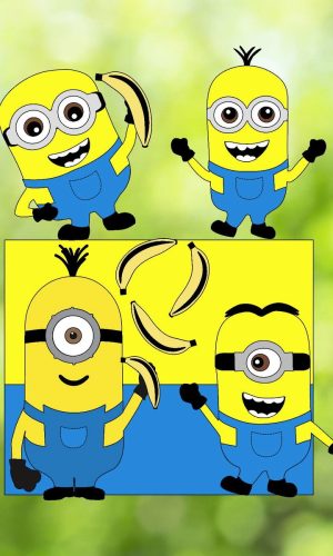Arquivo de Corte Topo de Bolo Minions Camadas