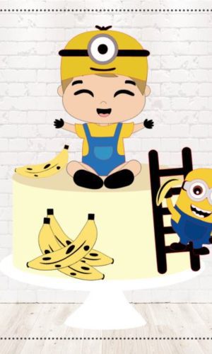 Arquivo de Corte Topo de Bolo Minions em Camadas 1727