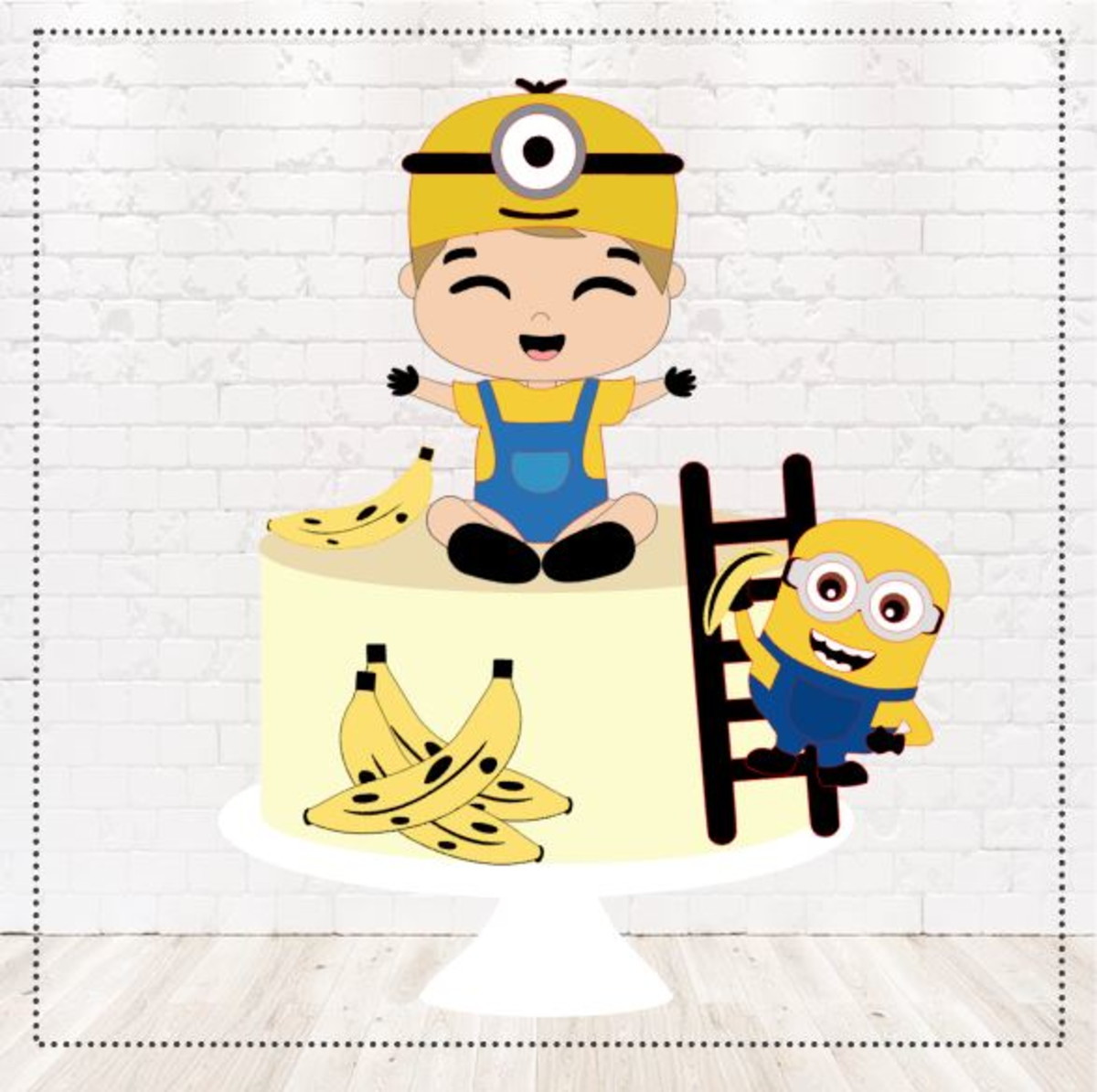 Arquivo de Corte Topo de Bolo Minions em Camadas 1727