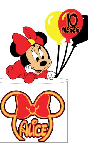 Arquivo de Corte Topo de Bolo Minnie Baby Camadas