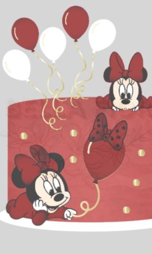 Arquivo de Corte Topo de Bolo Minnie Baby Camadinhas - Bf